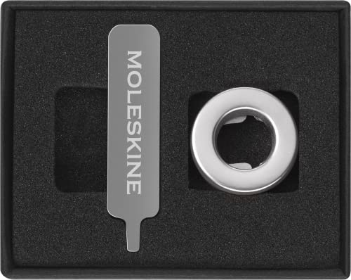 Moleskine-Anstecknadel für Notizbuch oder Agenda, Buchstabe O, Buchstaben-Anstecknadel, Personalisiere den Verschluss mit einem Gummiband, Personalisierte Geschenkideen, Silberfarbe