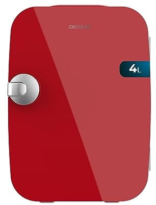 Cecotec Mini Nevera Bolero MiniCooling 4L Río Red, Funcionamiento 12V-220V, Compatible coche y caravanas, Función enfriamiento y calentamiento, Rango temperatura 5-65º, Transporte fácil