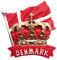 Nationalflagge Krone Dänemark Kühlschrankmagnet Reise Souvenirs Zuhause Kühlschrank Dekoration Magnetischer Aufkleber Handbemalt Handwerk