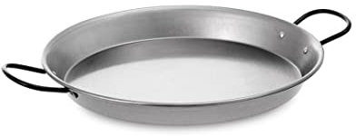 FERRETERIA LEPANTO Paellera Inducción Pulida, Gas, Vitrocerámica, paellera inducción, paellera para vitrocerámica (36 CM)
