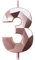 Birthday Candles for Cakes 0-9 Number Candles Rose Gold Birthday Cake Candles for Anniversary Birthday Party Decorations Cake Toppers Number 3 Cake Candles