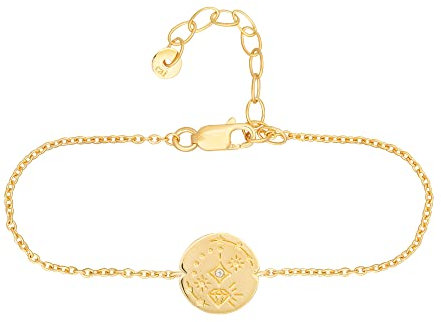 cai Damen Armband 925/- Sterling Silber 15+4cm Glänzend Weißtopas gelb 274260049V-19