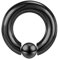 ZS Großes Captive Bead Rings Chirurgenstahl Klemmkugelring Septum Ringe, BCR 00G 0G 2G 8G 12G 16G Intimpiercing Prinz Albert Piercing Körperschmuck (Schwarz,2G,16mm)
