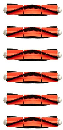 BiOHY Hauptbürste kompatibel mit Roborock S5 & S6 Serie (6er-Set) | passend für S5, S50, S51, S55, S5 Max, S6 Pure & S6 MaxV | Wischroboter Zubehör | Bürste für Fliesen, Parkett, Laminat &