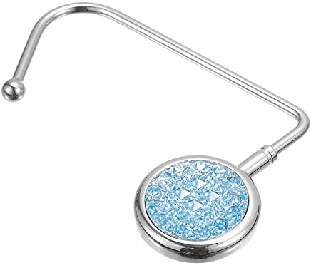 sourcing map Gancho Monedero Soporte Portátil de Metal de 4, 25 Azul | Decoración Almacenamiento de Bolsos de Mujer, para Colgar Bolsos, para Limpiador de Mesa
