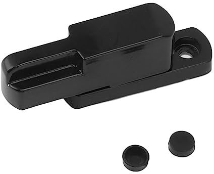 Cerradura de Marco de Ventana, Aplicación Universal de Aleación de Aluminio Resistente a la Erosión del Pestillo de Ventana para Oficina (Negro)