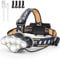 Linterna Frontal Recargable LED con 8 Modos, Luz Blanca y Roja, USB, Ideal para Running, Pesca, Camping y Senderismo, Resistente al Agua, Alta Potencia Lumínica