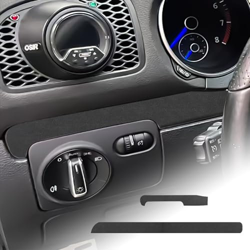 FDAIUN Alcantarn Armaturenbrett Zierleiste Auto Mittelkonsolenstreifen Zubehör Innenraum Dekorativ Aufkleber für Volkswagen VW Golf 6 2008 2009 2010 2011 2012 2013