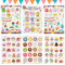 KERANEET Sticker Geburtstag Gästebuch 6 Selbstklebende Aufkleber Geburtstag Gästebuch Geburtstag für Gästebuch Fotoalbum DIY Geburtstagskarten Party Deko