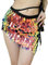 Pailletten Rock Damen Sexy Rock für Bauchtanz Rock Geldbörse Rechteckig Glitzer Rock Geldbörse Schal Mini Rock Hüftrock über dem Knie Pailletten Meerjungfrau Hüfte Schal Wrap Rave Karneval Kostüm