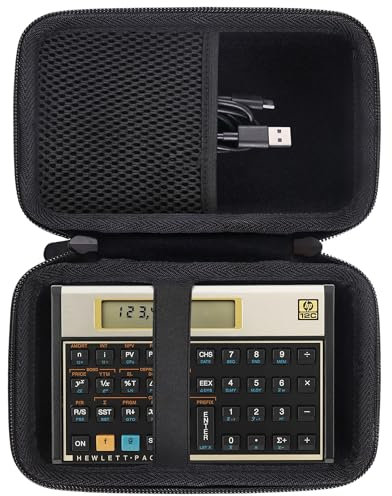 JINMEI Harte EVA-Tragetasche, kompatibel mit HP 12C/HP 12CP Finanzrechner-Aufbewahrungstasche