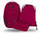 Baagl Schulrucksack Set 3 Teilig, Ergonomischer Großer Rucksack mit Kühlfach für Jungen Mädchen Teenager, Grundschule Ranzen mit Brustgurt und Laptopfach, Daypack 35 l (Ruby)