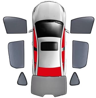 Autosonnenschutz Für 2/3/4 Serie F22 E30 E36 E46 E90 E91 F30 F35 F32 Magnetische Fenster Sonnenschutz Mesh Vollständig Abgedeckt Schatten Blind Sonnenrollo Auto (Größe : Whole car 7 Pieces)