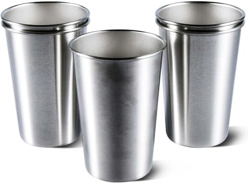 Gobelets en Acier Inoxydable Incassables - Pour Camping, Bar, Maison, Restaurant (4 Pièces)