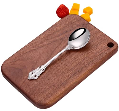 6-teiliges wunderschönes 17,8 cm Edelstahl-Löffel-Set aus 18–10 Gold, rund, für Müsli, Eis, Hafer, Dessert, Suppe, Löffel-Set, Spiegelsilber