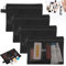 Small Make Up Bag, 4Pcs Cosmetic Bag with Zipper, Black Mesh Makeup Bags, Small Pouch for Women Handbag Essentials, Travel Bag Organiser Pouches for Cosmetics Toiletries,