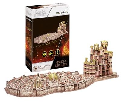 Revell 3D Puzzle I House of The Dragon King's Landing I Detailliertes Modell mit Rotem Bergfried und Septe von Baelor I Perfekt für Fans und Sammler von Game of Thrones