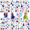 Kinder Stickers Mädchen -12 Blätter 3D Ice Princess Puffy Stickers Set Wasserdichte Vinyl-Aufkleber Anime Geschwollen Stickers Deko Set Party Mitgebsel Kindergeburtstag für Laptop Skateboard Scrapbook
