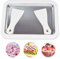 Máquina de rodillos de helado instantáneo con 2 espátulas, máquina de helado enrollada de 26 x 21 cm para sorbete, yogur congelado, helado, helado, máquina casera para hacer yogur congelado para niños