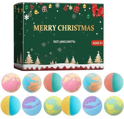 12 Stück Badekugeln Kinder Geschenkset,Badebomben Kinder, Badebomben Weihnachten, Natürliche Farbenfrohes Schaumbadebomben für Mädchen und Jungen Geburtstagsgeschenke (12PCS)