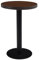 OHOOWOO Bistrotisch Dunkelbraun 50 cm MDF,Eleganter Bistrotisch aus HolzmaserungMDF mit Stahlbeinen für Restaurant, Café und Bar Wohnzimmer Esstische