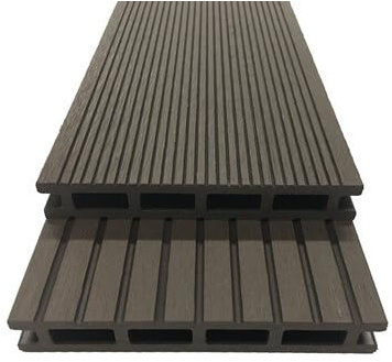 OOGarden - Lame de terrasse en bois composite - L.240 x 14,6cm - Chocolat