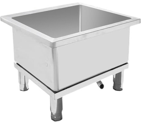 SaryEdge Fregaderos para Piscinas, fregaderos para Fregar con Montaje en el Piso, fregaderos para restaurantes y cocinas comerciales, Tina de lavanderí(40 x 40 x 50 cm/1,7 x 1,7 x 19,6 Pulgadas