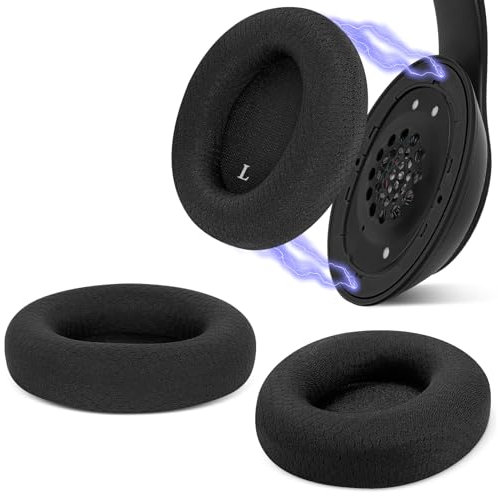 Geekria SNAP Magnetische Ohrpolster für Beats Studio 3 Wireless/2 Serie, magnetische Easy Switch Ohrpolster, Austausch der Ohrpolster in Sekunden (schwarzes Netzgewebe, 1 Paar)
