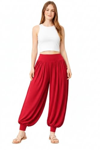 L S U Girls Harem Trousers Stretchy High Waist Baggy Pants Yoga Dance Casual Wear Kids Pilates Pants