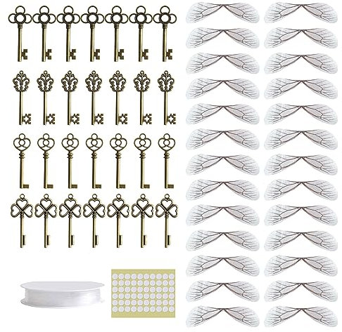 Antike Legierung Fliegertasten Zauber Anhänger Vintage Skeleton Keys Hand Art Schmuck Machen Hochzeitsfeier Gefälligkeiten