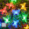 Isisyu Solar Lichterkette Aussen Schmetterling, 5M 20 LED Lichterkette Außen Solar Wetterfest mit Timer, 8 Modi, IP65 Wasserdicht Solarlichterkette Outdoor für Garten, Balkon, Terrasse, Partys