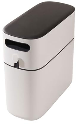 Generico Papelera estrecha para el baño | Contenedor de residuos antiolor ahorro espacio decorativo para dormitorio, baño cocina