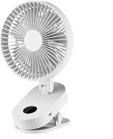 Small Electric Fan, Multifunctional Clip-on Desktop Fan, Wall-mountable, Oscillating Fan, USB Rechargeable, 4000MAh Battery Powered, Three Speed Settings, Silent Operation