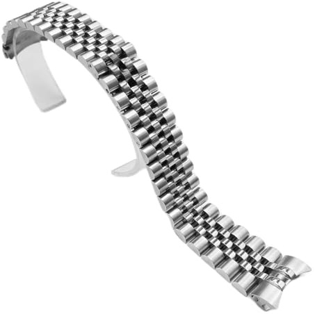 Jubiläum Edelstahl Uhrenarmband Ersatz für Rolex Datejust 16233, 20 | Ersatz für Rolex Datejust 16220 14270 16200 16234 fünfteilige Glieder Unterputz Schloss 20 mm Gurt