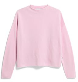 ARMEDANGELS Damen Pullover aus Bio-Baumwolle MERINAA Loose Fit Pink Mist L