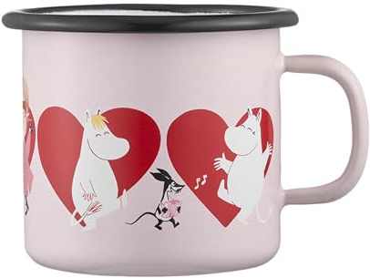 Muurla 2,5 dl Herz-Mumins-Emaille-Tasse