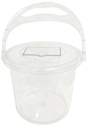 Chatonshen Transparent Bucket with Lid, Multi-Purpose Bucket for Shower, Garden And Bathroom