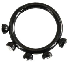 Homxi Nasenring Piercing Schwarz 16 Gauge (1.2x10mm), Hoop mit Kugel, Edelstahl Nasenpiercing für Männer