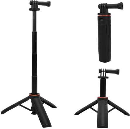 Goshyda Selfie-Stick-Stativ, Wurf-Selfie-Stick mit Einstellbarer Höhe 13,5 O30,5 cm für Action 6 Pro 4 Nano 4 3 Kamera
