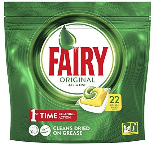 Fairy Original All In One DishWasher Tablets Lemon, 22 Tablets