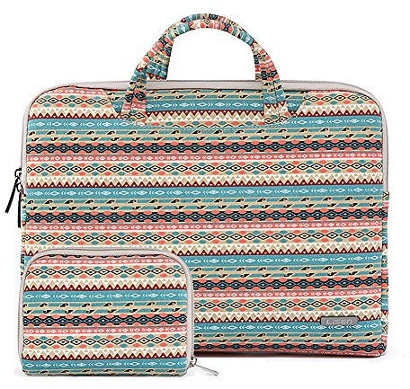 ZiXing 11.6-12 Pouce Housse en Toile pour Ordinateur Portable Sac pour PC Portable avec poignée de Transport & Side Pocket pour Macbook/Netbooks/Ultrabooks/iPad Pro Green