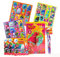 Trolls Super Set - 3X Überraschungstüte Mini Figur Serie 6 + über 700 tolle Sticker Set + 3 x 12 Sticker + 2 Ball Pens