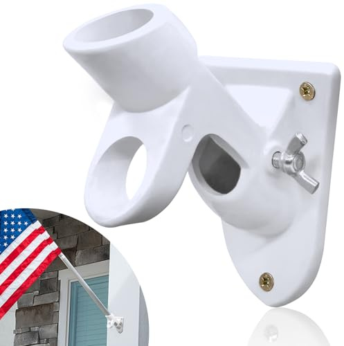 Anley Two-Position Flag Pole Holder | Mounting Bracket with Hardwares - Made of Aluminum Alloy - Strong and Rust Free - 1 Inner Diameter