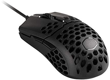 Cooler Master MM710 Souris gamer filaire 53g ultra légère - capteur optique Pixart 16000 DPI, switchs Omron 20 millions, PTFE, coque en nid d'abeille ambidextre - Noir