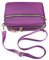 YANAIER Damen Umhängetasche Klein Mini Bag Sling Tasche Handtasche Frauen Mädchen Tasche mit Vielen Praktischen Taschen Nylon Schultertasche Lila