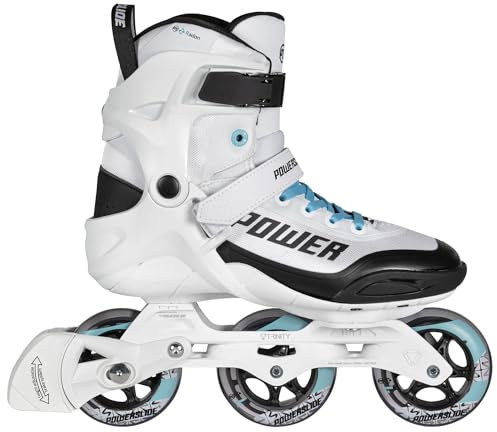 Powerslide Inline Skates Phuzion Radon Freeze 90, in Weiß für Damen, 90mm/83A Rollen, ABEC 5 Pro Kugellager, art. nr.: 940653 40