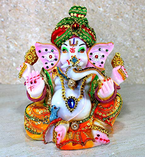 ESPLANADE Pagdi Ganesha Ganpati Murti Idol Statue Skulptur (22,9 cm)