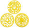 Colinda Silicone Trivet for Hot Dishes, Hot Pot and Pads - Protect Countertop from Hot Pot and Pans Coming Out from the Oven or Stove - Non-Slip & Heat Resistant,Yellow,Set of 3