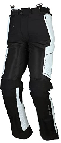 Modeka Khao Air Motorrad Textilhose (Black/Light Grey,4XL)