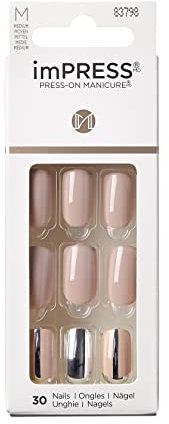 KISS Kit de Manucure à Pression avec Technologie PureFit - Ongles Déco Art Déco - 30 Unités - Lot de 1